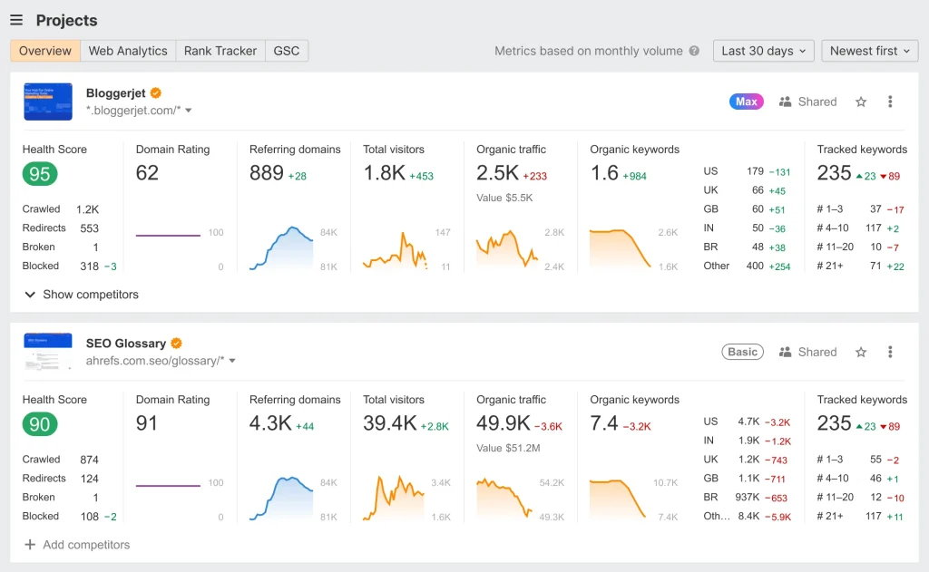 Ahrefs SEO Reporting Tool